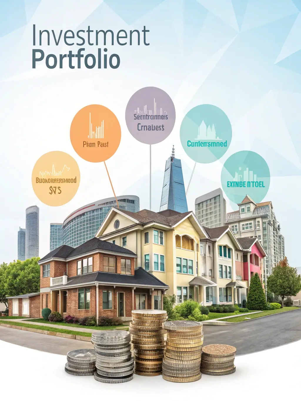A diverse portfolio of residential and commercial properties, showcasing successful acquisitions and developments.